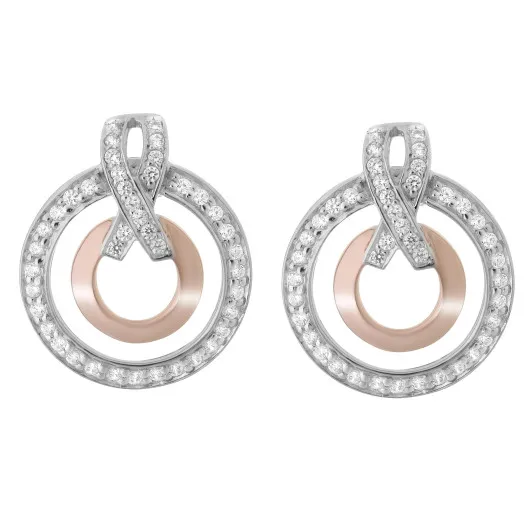 Orphelia® 'Azalea' Femmes Argent Boucle d'oreille - Argent/Rose ZO-7095/1