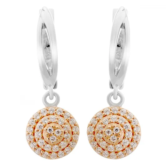 Orphelia® 'Leanna' Femmes Argent Boucle d'oreille - Argent/Rose ZO-7120