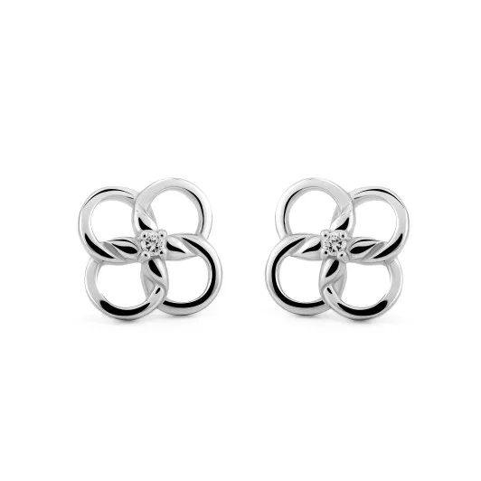 Orphelia® 'Aida' Women's Sterling Silver Stud Earrings - Silver ZO-7472