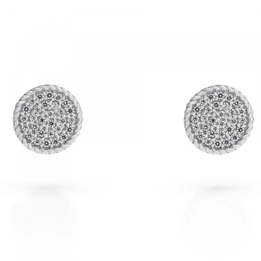 Orphelia® 'Bella' Women's Sterling Silver Stud Earrings - Silver ZO-7565