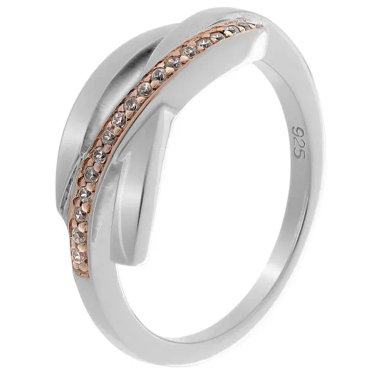 Orphelia®  Femmes Argent Bague - Argent/Rose ZR-7232