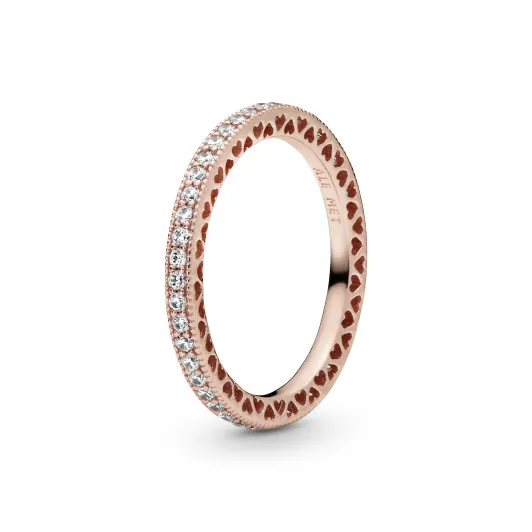 Pandora® 'Hearts' Femmes Métal plaqué Bague - Rosé 180963CZ
