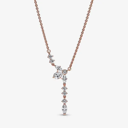 Pandora® 'Herbarium Cluster' Damen Verchromtem Metall Halsband - Rosé 382386C01-45
