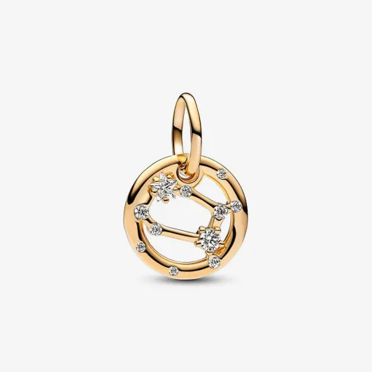 Pandora® 'Zodiac Sign' Damen Verchromtem Metall Charm - Gold 762711C01