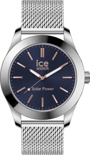 Ice Watch® Analoog 'Ice steel - silver dark blue' Heren Horloge (Medium) 023794