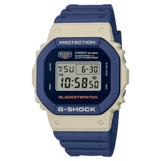 Casio® Digitaal 'G-shock blackeyepatch collaboration' Heren Horloge DW-5610BEP-2ER