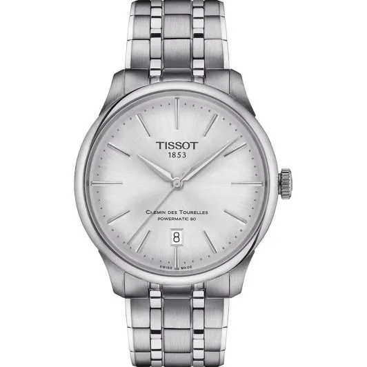 Tissot® Analogue 'Chemin Des Tourelles Powermatic 80' Men's Watch T1398071103100
