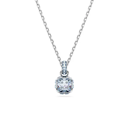 Swarovski® 'Birthstone' Women's Base Metal Necklace - Silver 5651794