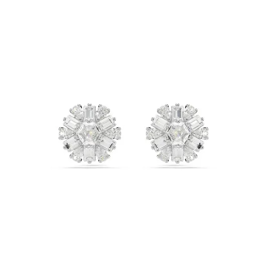 Swarovski® 'Idyllia' Women's Base Metal Stud Earrings - Silver 5691483