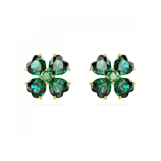 Swarovski® 'Idyllia' Women's Gold Plated Metal Stud Earrings - Gold 5666236