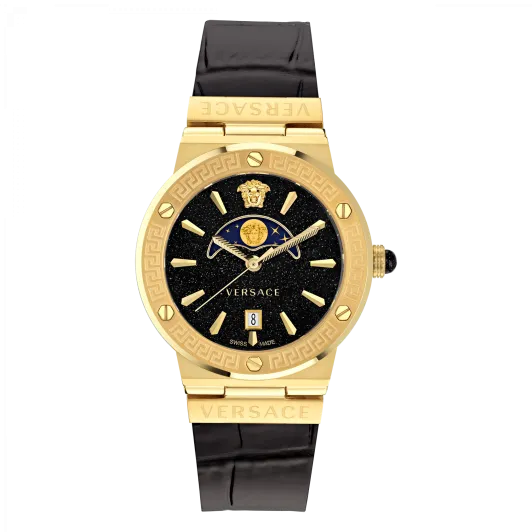 Versace® Analogue 'Greca Logo Moonphase' Women's Watch VE7G00123