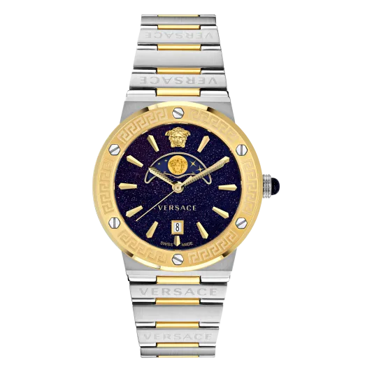 Versace® Analoog 'Greca logo moonphase' Dames Horloge VE7G00223