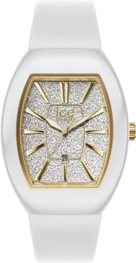 Ice Watch® Analoog 'Ice boliday - dome - white glitter gold' Dames Horloge (Small) 024033