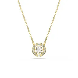 Swarovski 'Una Sparkling Dc' Women's Gold Plated Metal Necklace - Gold 5758061