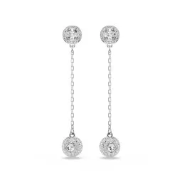 Swarovski® 'Una angelic' Dames Metaal Oorhangers - Zilverkleurig 5732273