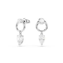 Swarovski® 'Mesmera' Women's Base Metal Drop Earrings - Silver 5723177