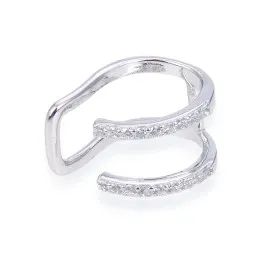 Gena.paris® 'Double' Femmes Argent Earcuff - Argent GBO883-W