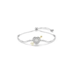 Swarovski® 'Idyllia E Heart' Women's Base Metal Bracelet - Silver 5742022