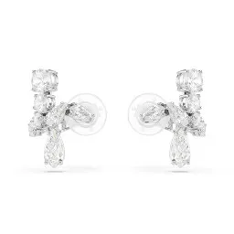 Swarovski® 'Matrix' Femmes Métall Boucles d'oreilles clip - Argent 5692523