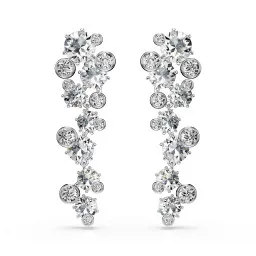 Swarovski® 'Constella' Women's Base Metal Drop Earrings - Silver 5732252