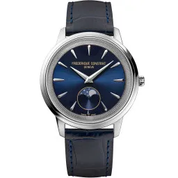 Frederique Constant® Analoog 'Moneta moonphase' Unisex Horloge FC-206N3S6