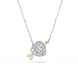Swarovski® 'Idyllia E Heart' Women's Base Metal Necklace - Silver/Gold 5737291