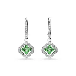 Swarovski 'Una Sparkling Dc' Women's Base Metal Drop Earrings - Silver 5758001
