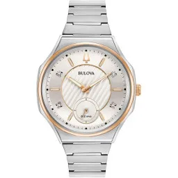 Bulova® Analog 'Curv' Damen Uhr 98P182