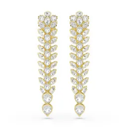 Swarovski® 'Idyllia' Women's Gold Plated Metal Drop Earrings - Gold 5723138