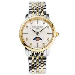 Frederique Constant® Analog 'Slimline Moonphase' Damen Uhr FC-206MPWD1S3B