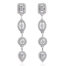 Gena.paris® 'Gabriella' Damen Sterling Silber Ohrhänger - Silber GBO1503-W