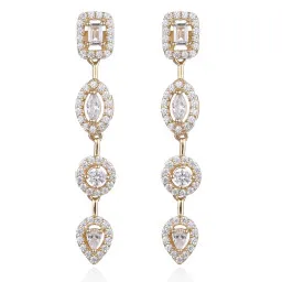 Gena.paris® 'Gabriella' Damen Sterling Silber Ohrhänger - Gold GBO1503-Y