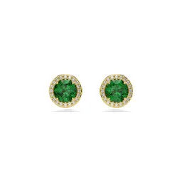 Swarovski® 'Una angelic' Dames Verguld Metaal Oorknoppen - Goudkleurig 5680562