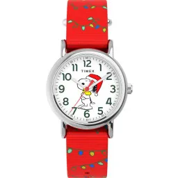 Timex® Analogue 'Peanuts Weekender' Unisex's Watch TW2Y39500