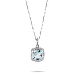 Orphelia® 'Euphelia' Women's Whitegold 18C Pendant with Chain - White KD-2041