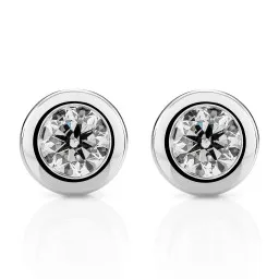 Orphelia® 'Alexandria' Women's Whitegold 18C Stud Earrings - Silver OD-5331