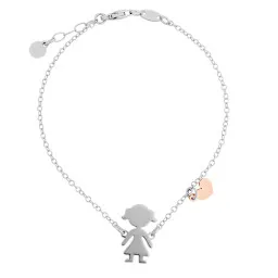 Orphelia® 'Lyra' Femmes Argent Bracelet - Argent/Rose ZA-7390