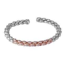 Orphelia® 'Jada' Women's Sterling Silver Bracelet - Silver/Rose ZA-7395