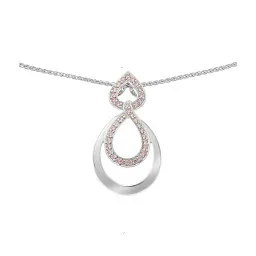 Orphelia® 'Amber' Damen Sterling Silber Halskette mit Anhänger - Silber ZH-7092