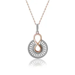 Orphelia® 'Frida' Damen Sterling Silber Halskette mit Anhänger - Silber/Rosa ZH-7437