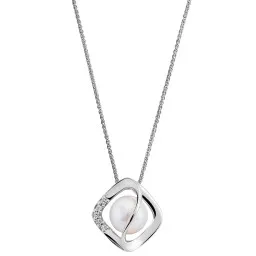 Orphelia® 'Aina' Damen Sterling Silber Halskette mit Anhänger - Silber ZH-7471
