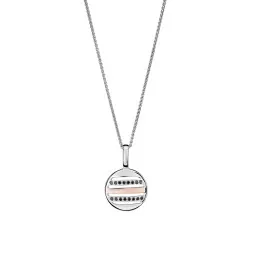 Orphelia® 'Maxwell' Damen Sterling Silber Halskette mit Anhänger - Silber/Rosa ZH-7501