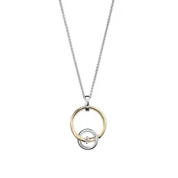 Orphelia® 'Antoine' Women's Sterling Silver Chain with Pendant - Silver/Gold ZH-7503/1