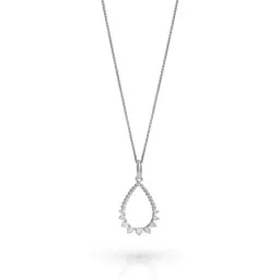 Orphelia® 'Petal' Women's Sterling Silver Chain with Pendant - Silver ZH-7564