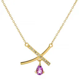 Orphelia® 'Charlotte' Women's Sterling Silver Necklace - Gold ZK-7580/A