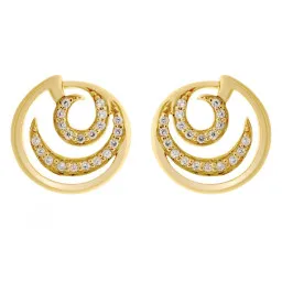 Orphelia® 'Elaine' Dames Zilver 925 925 Oorknoppen - Goudkleurig ZO-7084/2