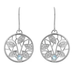 Orphelia® 'Oceane' Women's Sterling Silver Drop Earrings - Silver ZO-7090