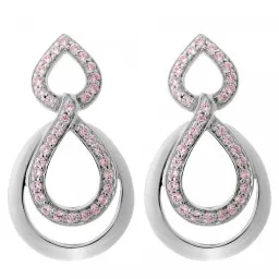 Orphelia® 'Amber' Damen Sterling Silber Ohrhänger - Silber ZO-7092