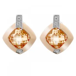 Orphelia® 'Athena' Damen Sterling Silber Ohrstecker - Silber/Rosa ZO-7113