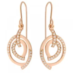 Orphelia® 'Celine' Women's Sterling Silver Drop Earrings - Rose ZO-7114/RG